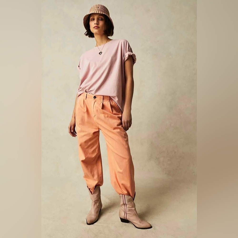 NWOT FREE PEOPLE Addy Chino Pants | Pomplemousse MSRP $98 Size 10